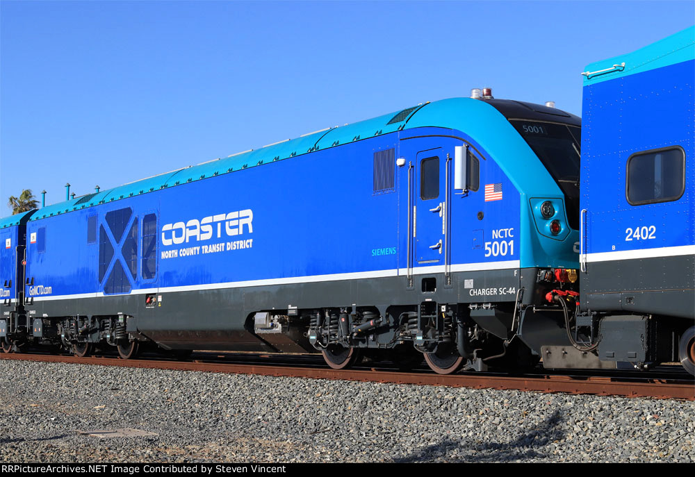 San Diego Coaster test train with SC-44 NCTC #5001